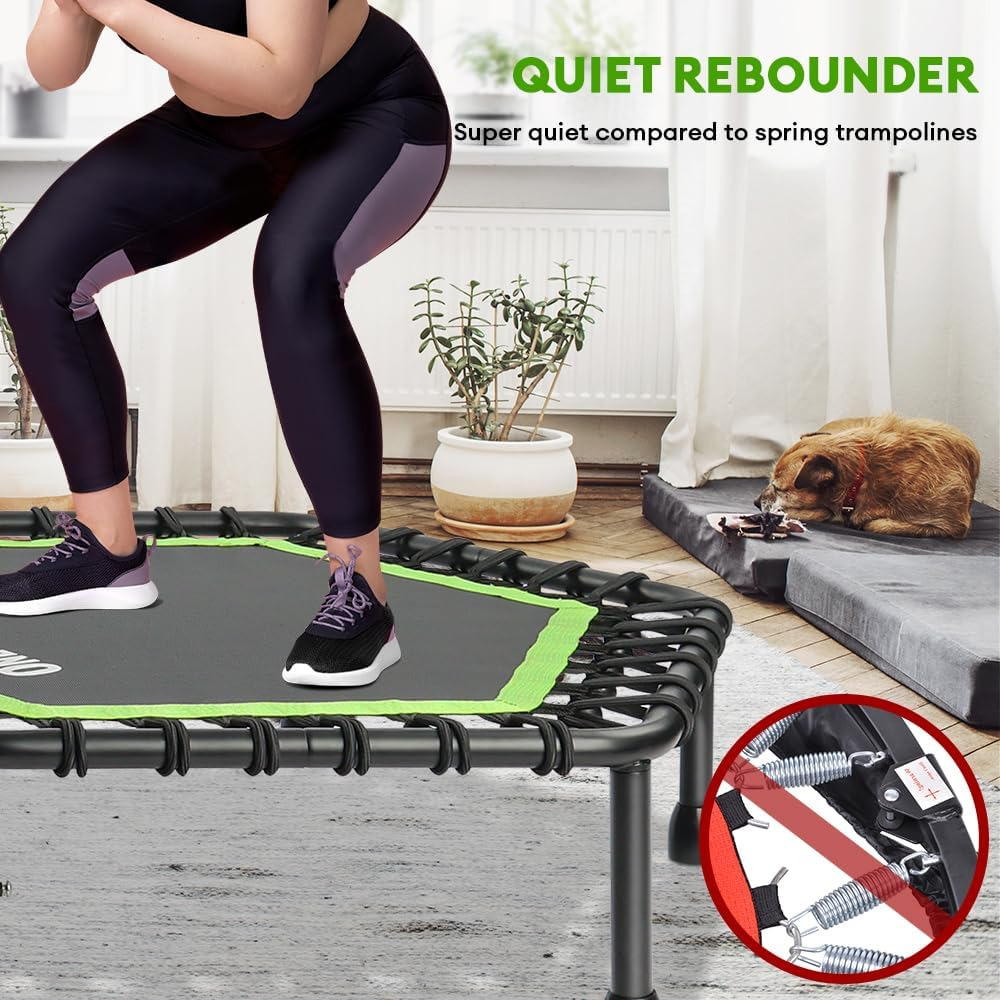 ONETWOFIT 45" Rebounder Trampoline with Adjustable Handlebar - photo 5