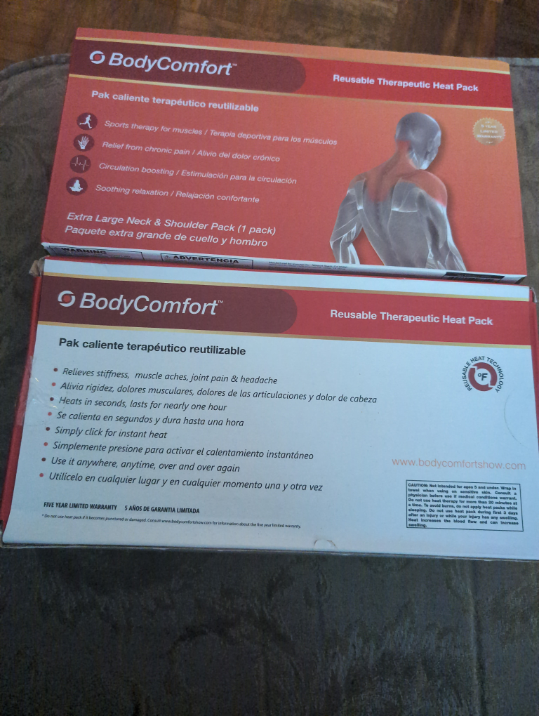Two BodyComfort Reusable Therapeutic Heat Packs