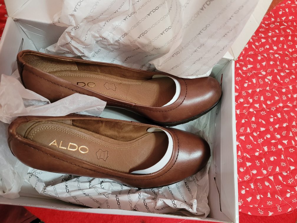 ALDO Women's Brown Leather Block Heel Pumps - photo 2