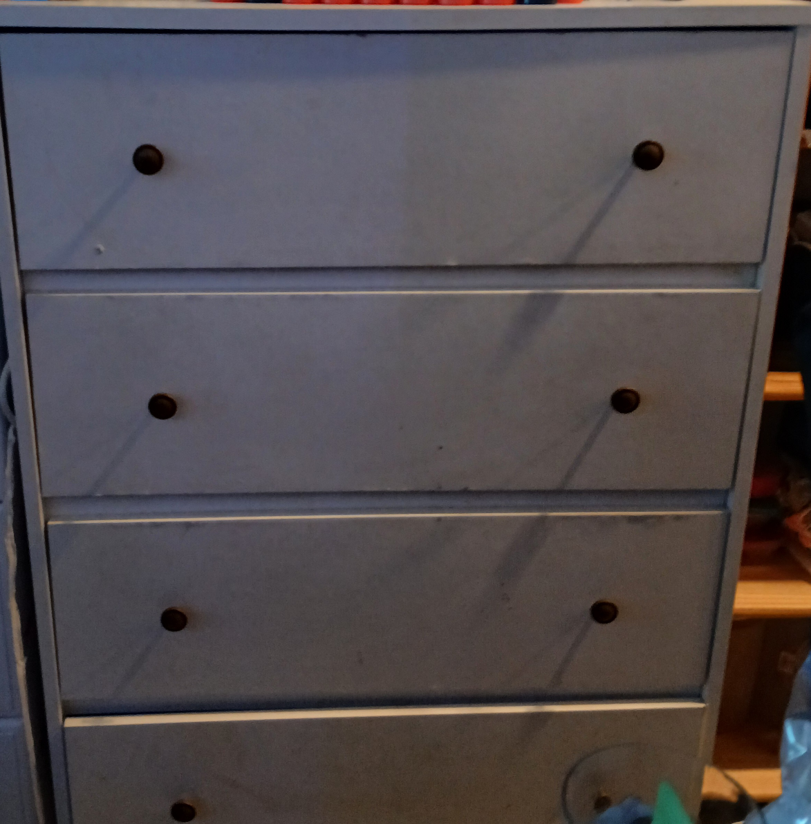 White 4-Drawer Chest and a white 5-drawer with key - photo 2
