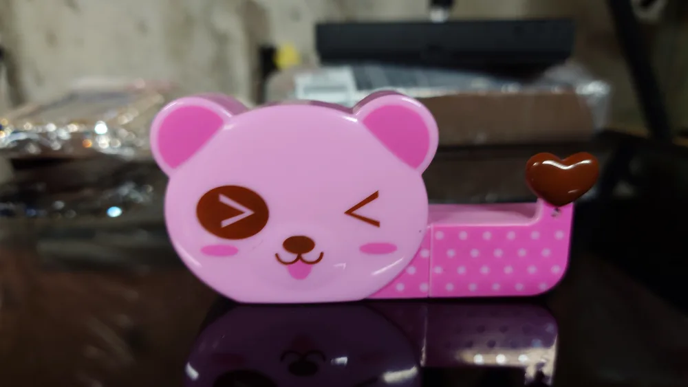 Adorable Pink Bear-Shaped Electric Fan image indicator(2)