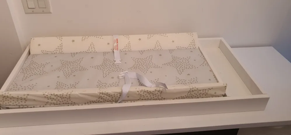 White Changing Table Tray and mattress thumbnail