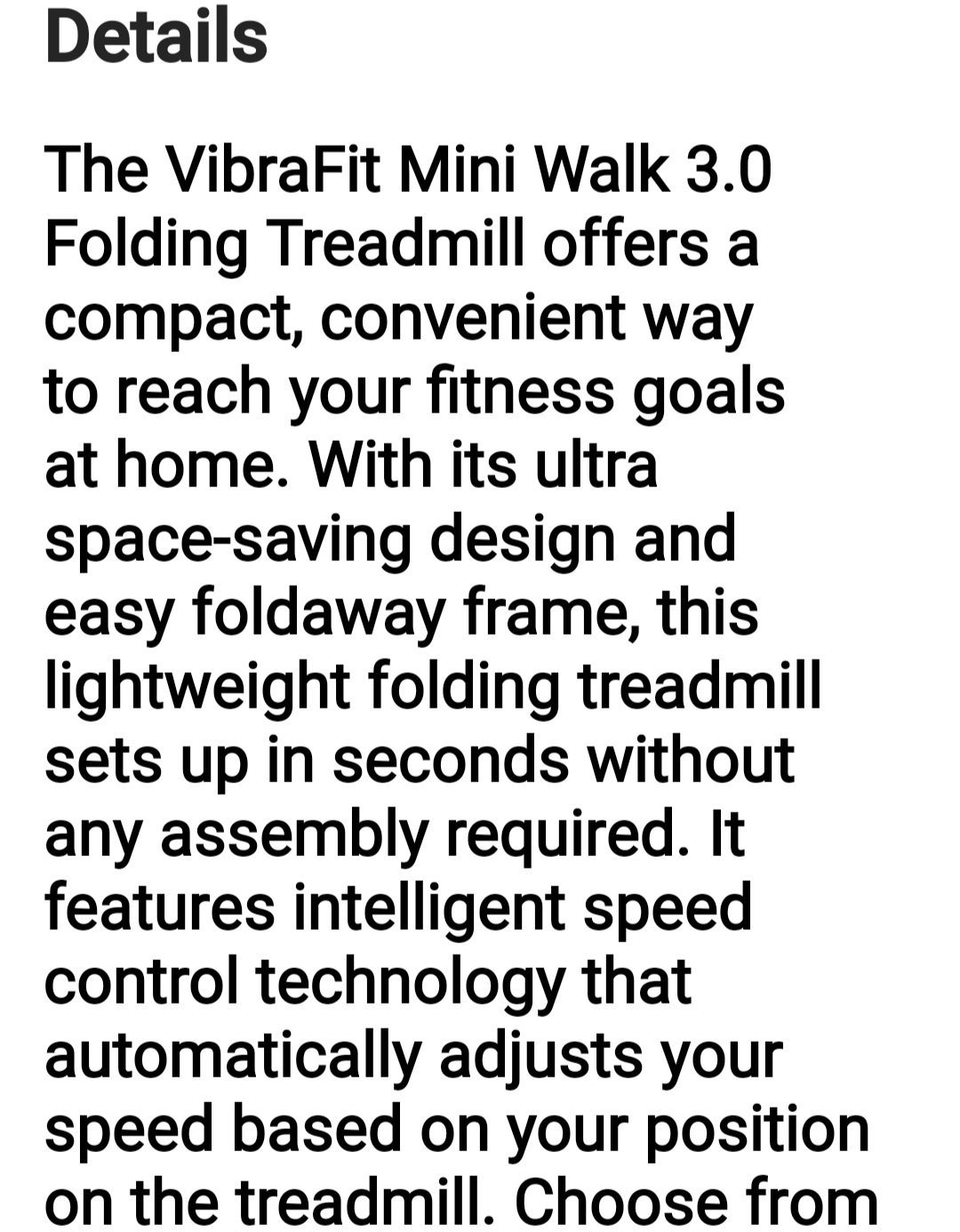 VibraFit Mini Walk 3.0 Folding Treadmill - photo 2