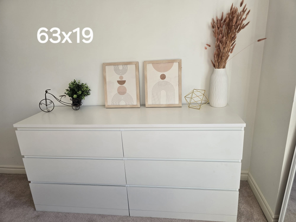 Ikea 63" dresser white