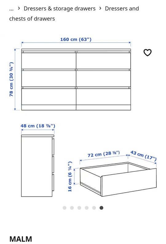 Ikea 63" dresser white - photo 2