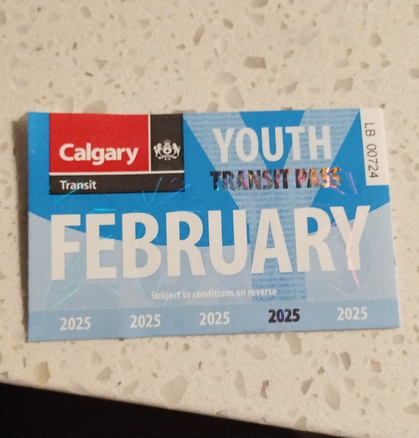 Calgary Transit Youth Pass - February 2025