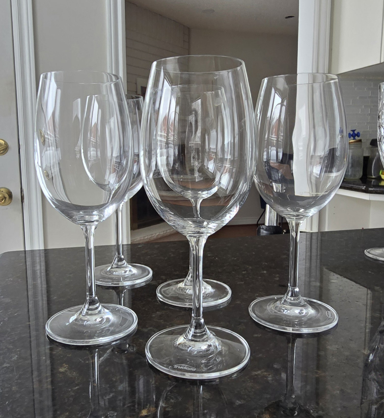 Set of Five Wine Glasses