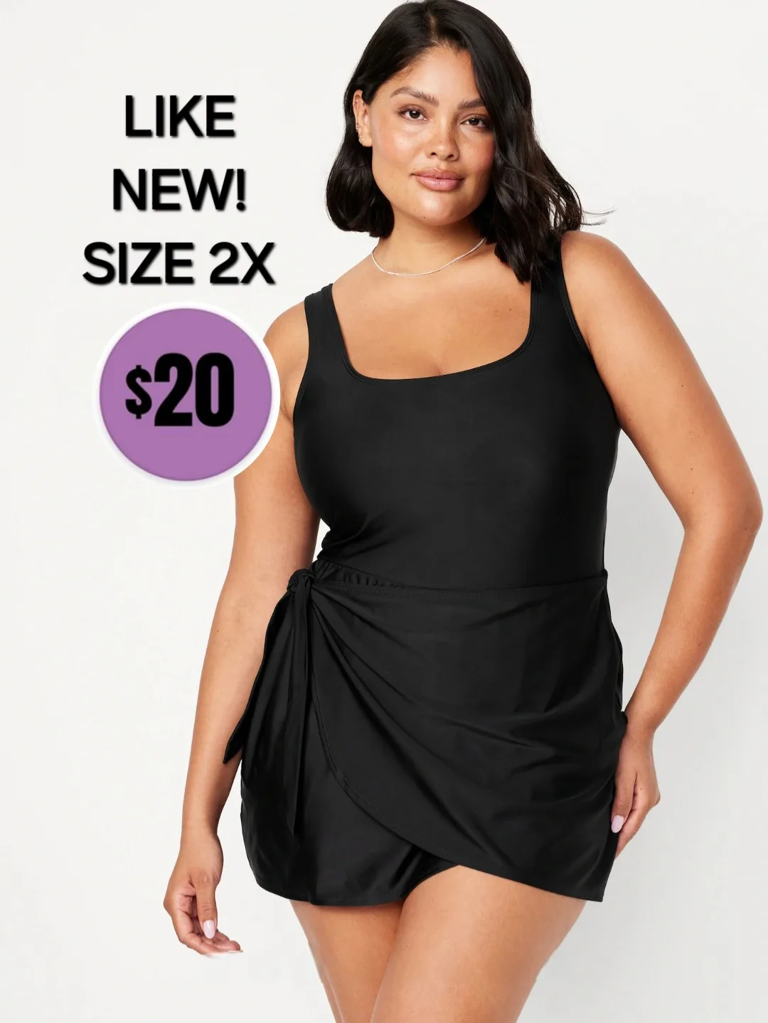 LIKE BRAND NEW! Black Swim Dress thumbnail