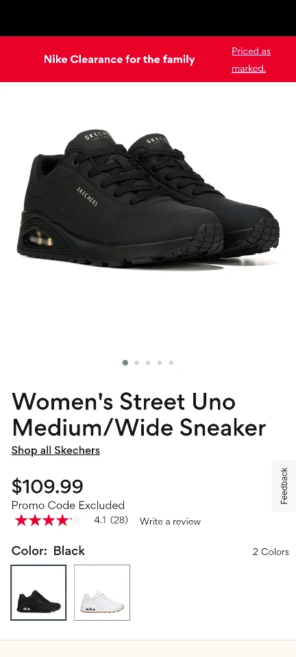 Skechers Black Sneakers - Size Women's 7.5 US image indicator(6)