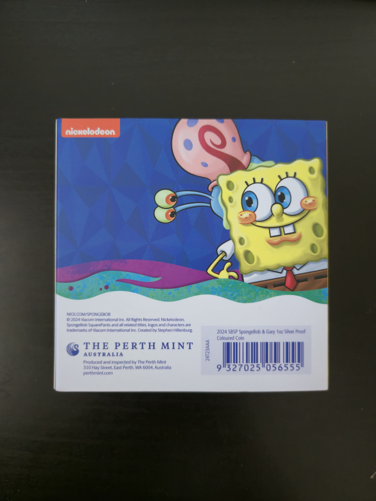 SpongeBob & Gary 1oz Silver Proof Coloured Coin - photo 3