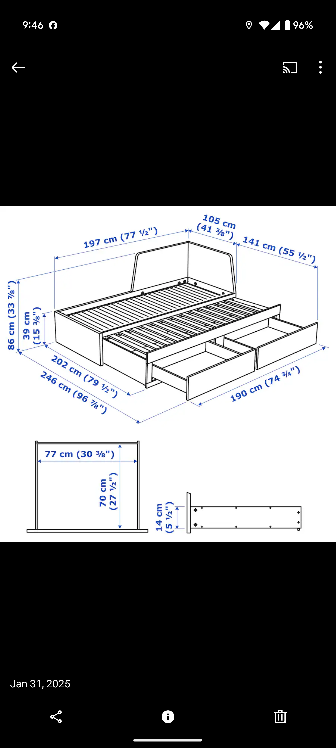 IKEA Flekke Twin Daybed with 2 Drawers - photo 5