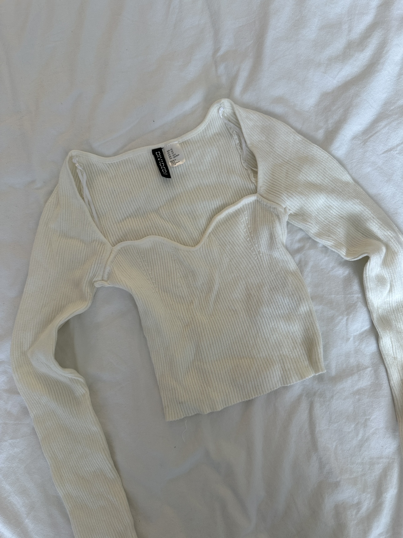H&M white long sleeve shirt