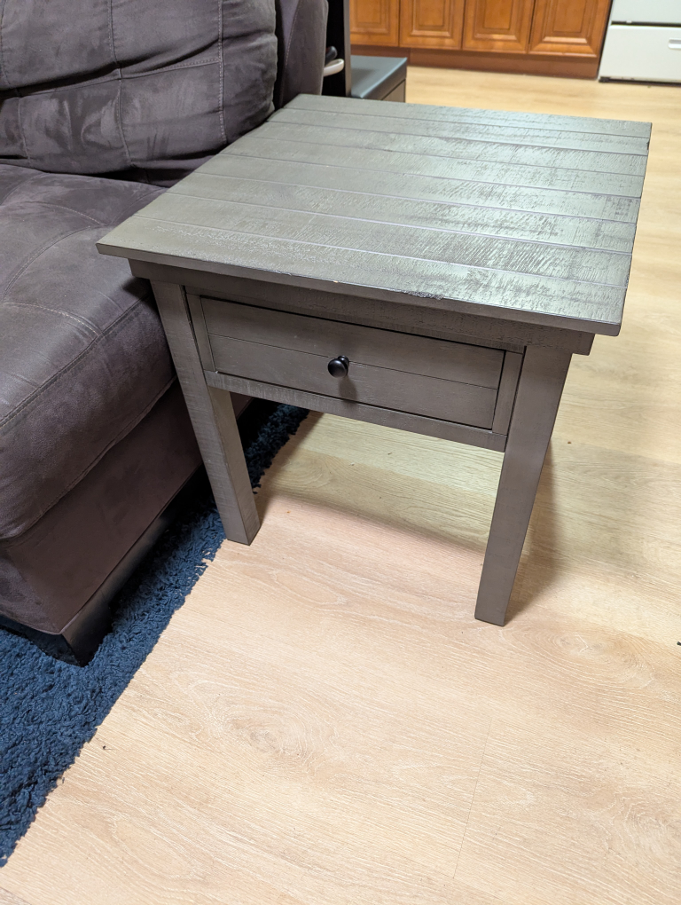 Matching Coffee, TV Stand & End Table - Gray Farmhouse Style - photo 2