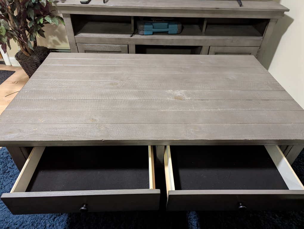 Matching Coffee, TV Stand & End Table - Gray Farmhouse Style - photo 5
