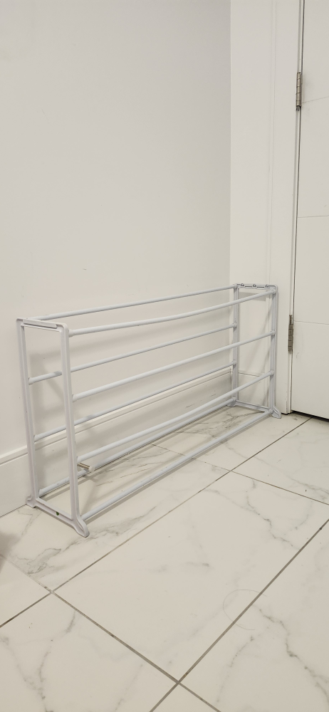 White Metal Shoe Rack