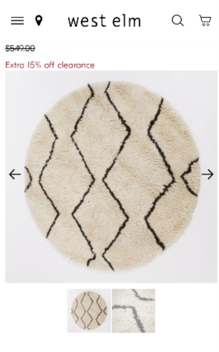 West Elm Souk Round Wool Rug