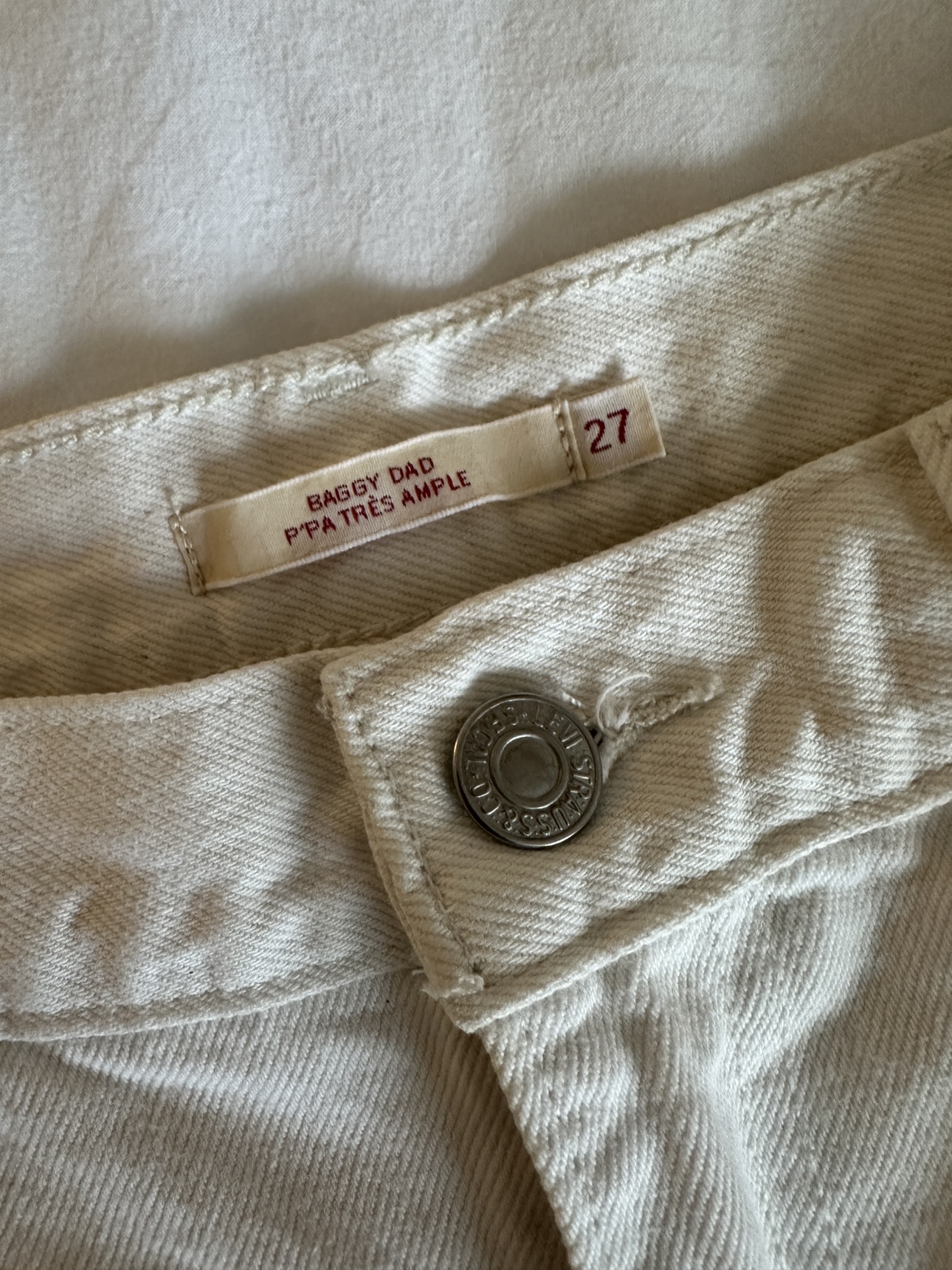 Levi's white baggy dad - photo 2