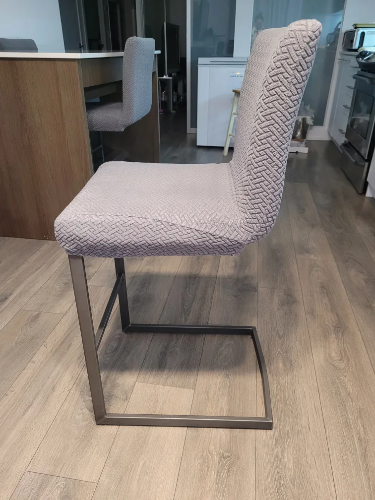 Grey Fabric Counter Stool image indicator(3)