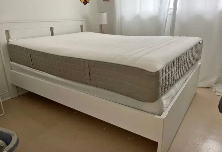 IKEA MALM Double Bed Frame with Mattress