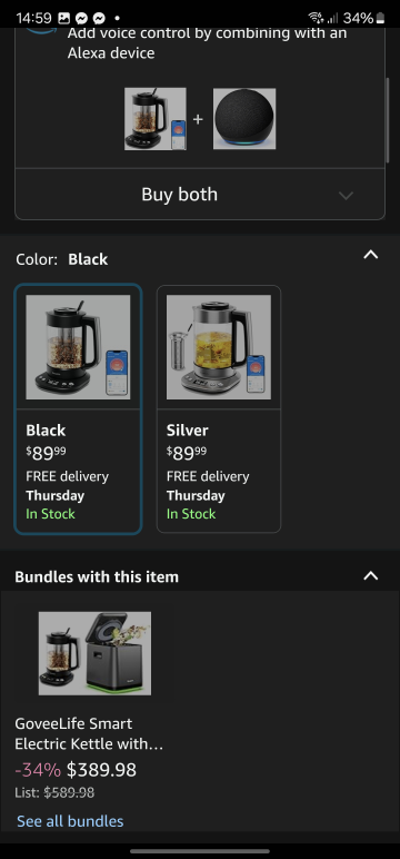 Govee Smart Electric Kettle Pro - 1.7L Black - photo 5