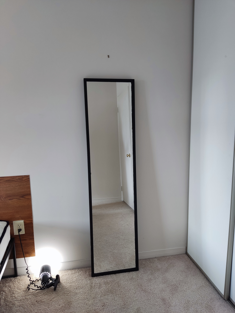 Full Length Mirror with Black Frame