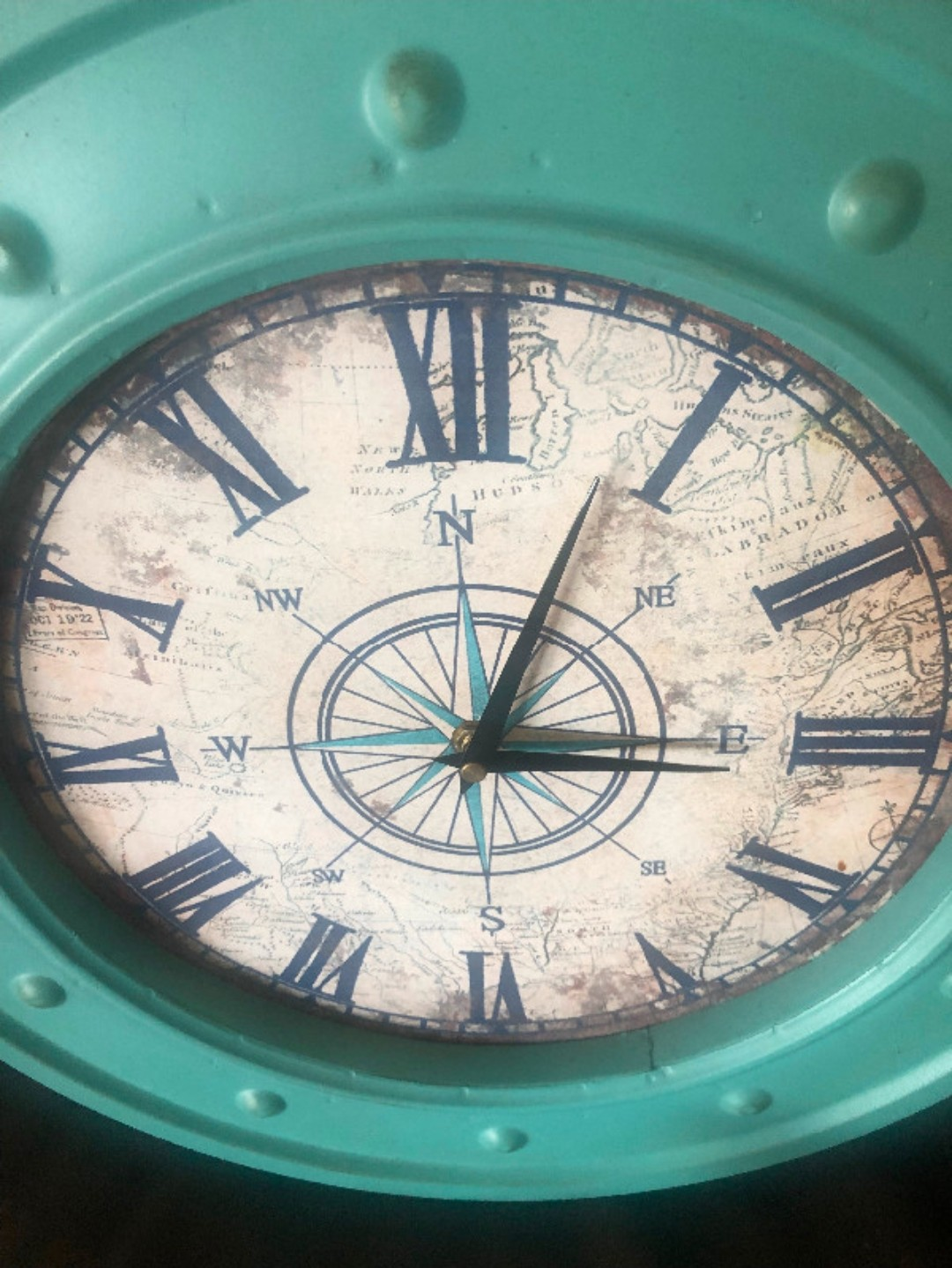 Nautical Wall Clock with Rope Hanger - photo 3