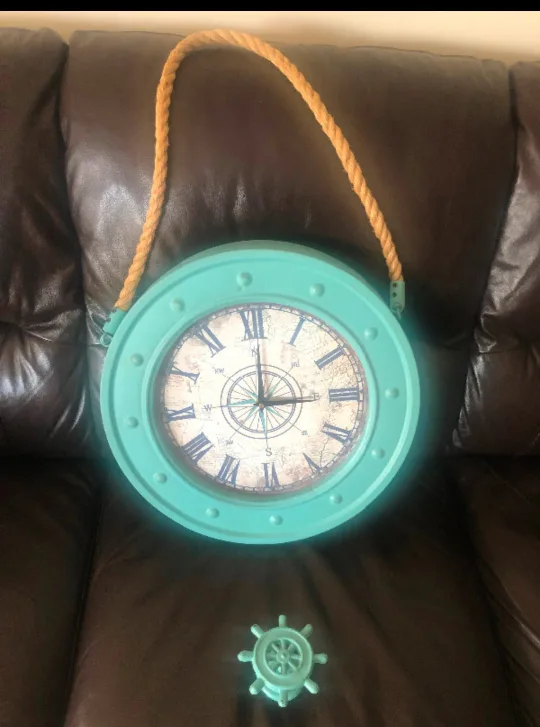 Nautical Wall Clock with Rope Hanger image indicator(5)