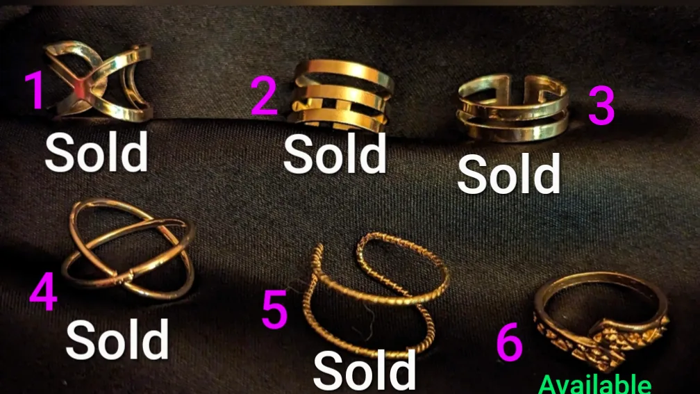 Gold tone ring - brand new image indicator(2)
