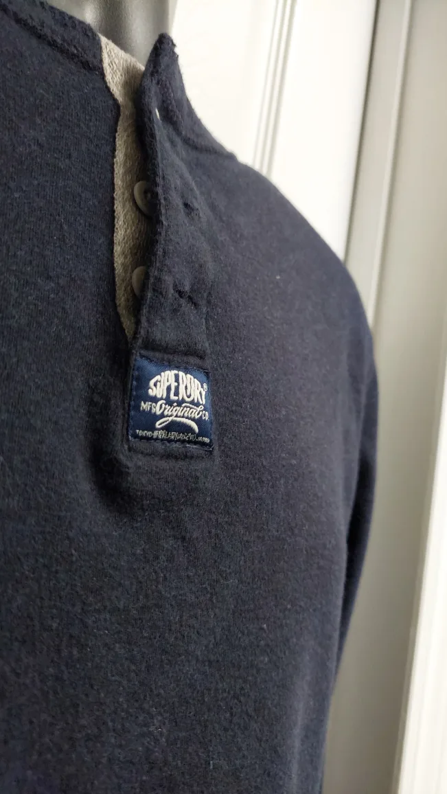 Superdry Men's Henley Long Sleeve Shirt - Medium image indicator(5)