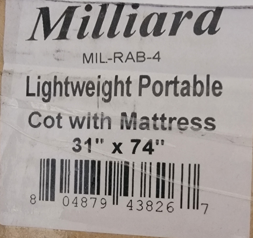 Milliard Lightweight Folding Cot with Mattress - photo 4