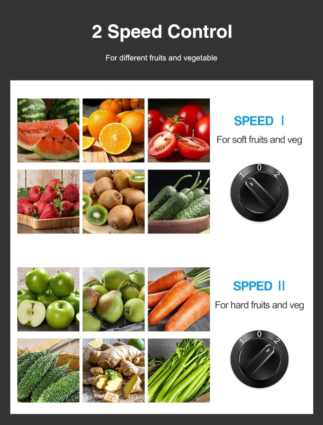 Reemix Centrifugal Juicer - 2 Speed Settings - photo 3