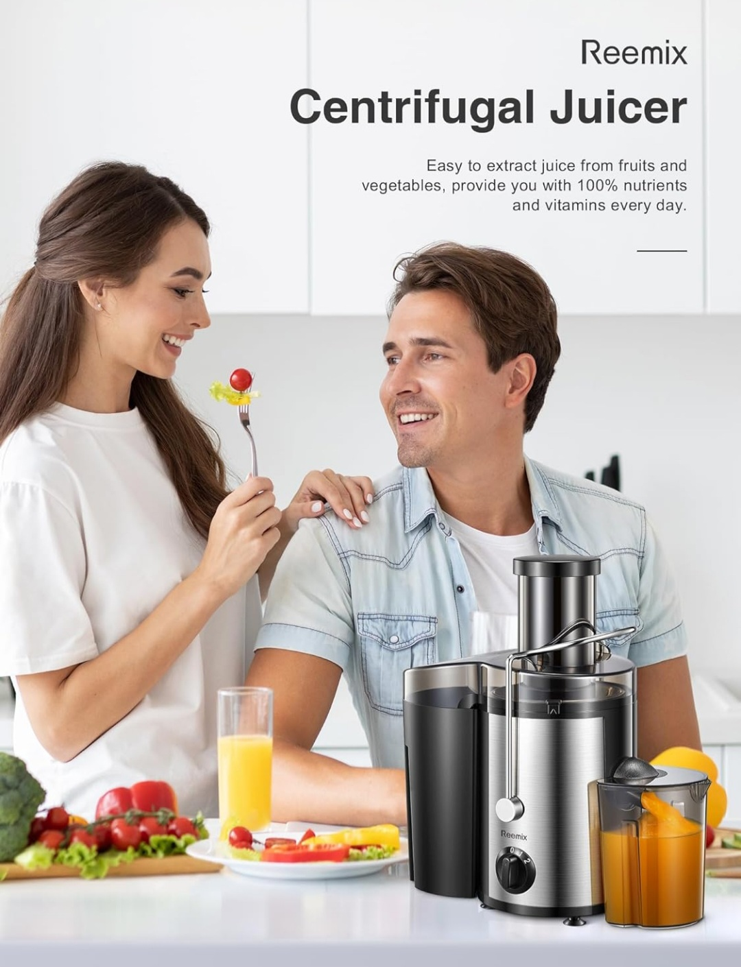Reemix Centrifugal Juicer - 2 Speed Settings - photo 5