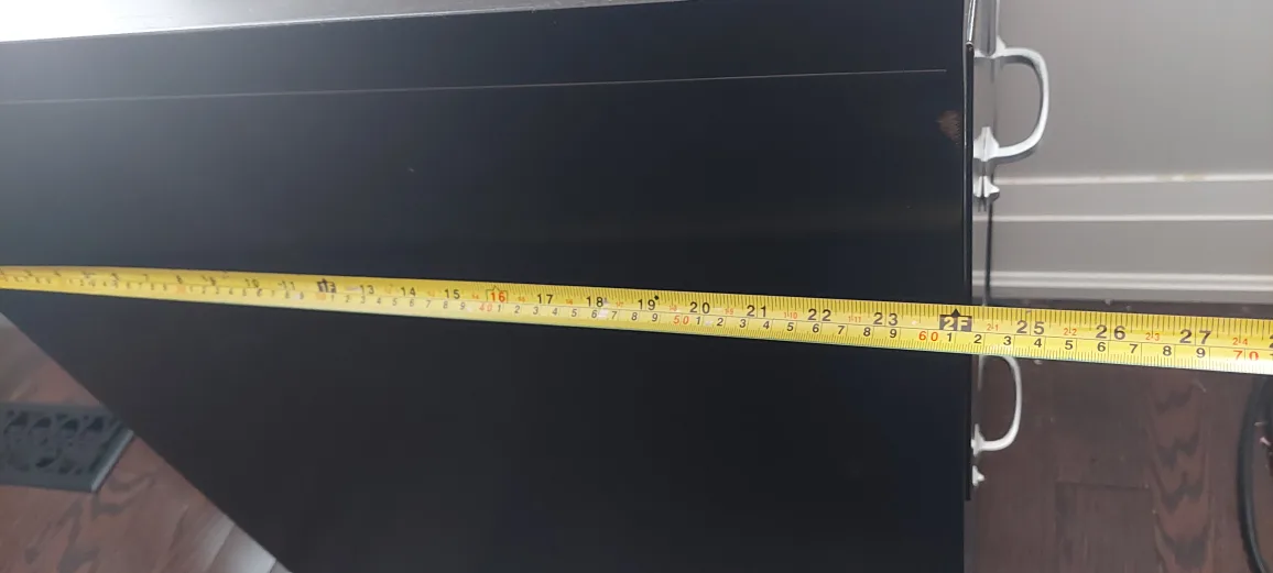 Black Metal Two-Drawer Filing Cabinet #Freecycle image indicator(3)