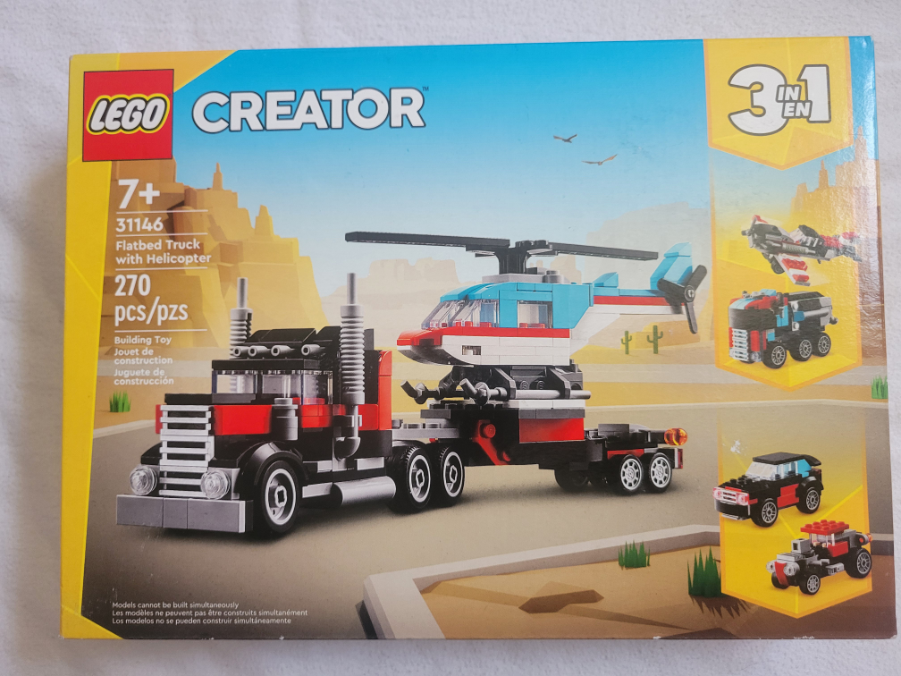 LEGO Creator 31146 Flatbed Truck with Helicopter 3-in-1
