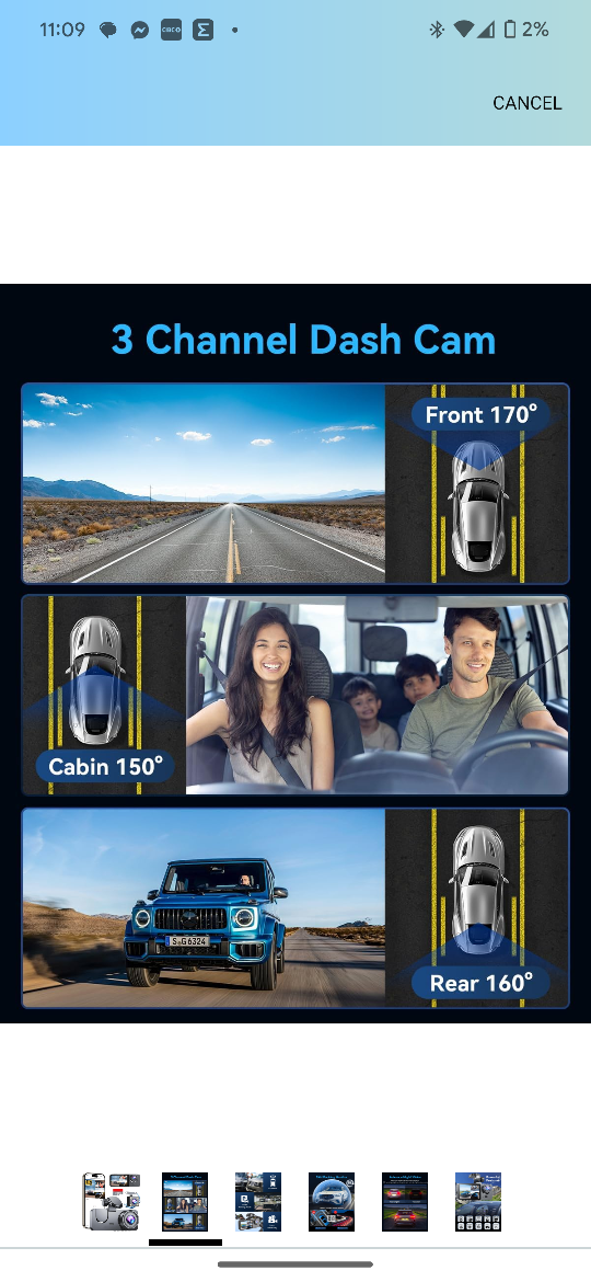 Veqotya 3-Channel 4K Dash Cam with Night Vision - photo 2