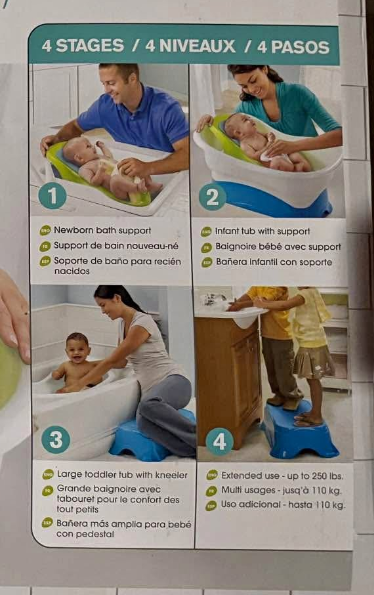 4-in-1 Baby Bath Tub with Newborn Insert - photo 4