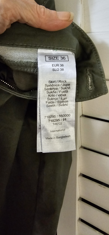Orsay Olive Green Denim Pencil Skirt - Size 36 - photo 4