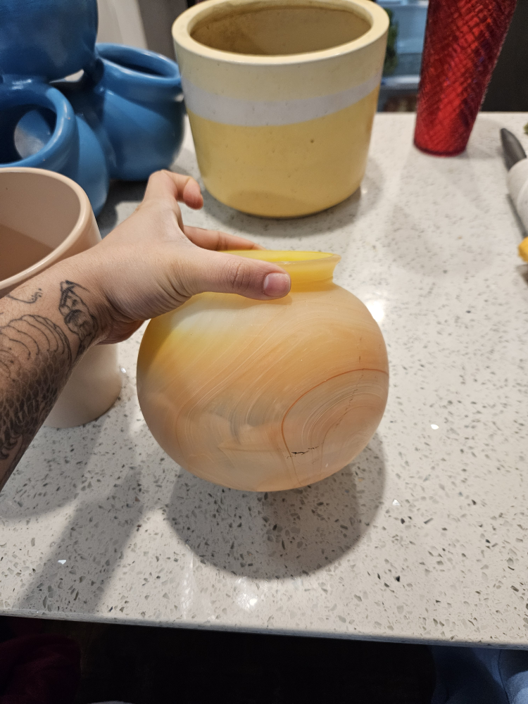 Unique Swirled Glass Vase