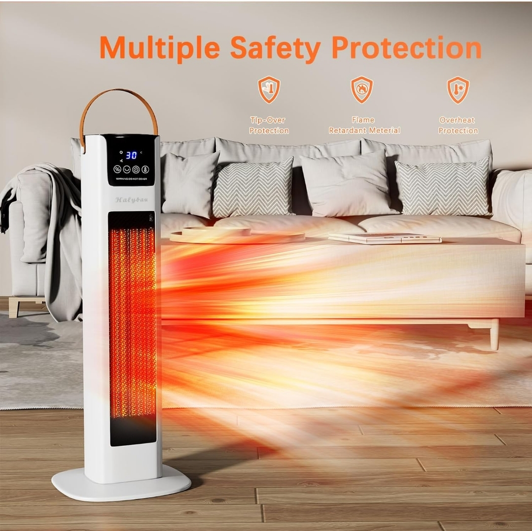 Halybau 1500W Ceramic PTC Heater with Remote - photo 3