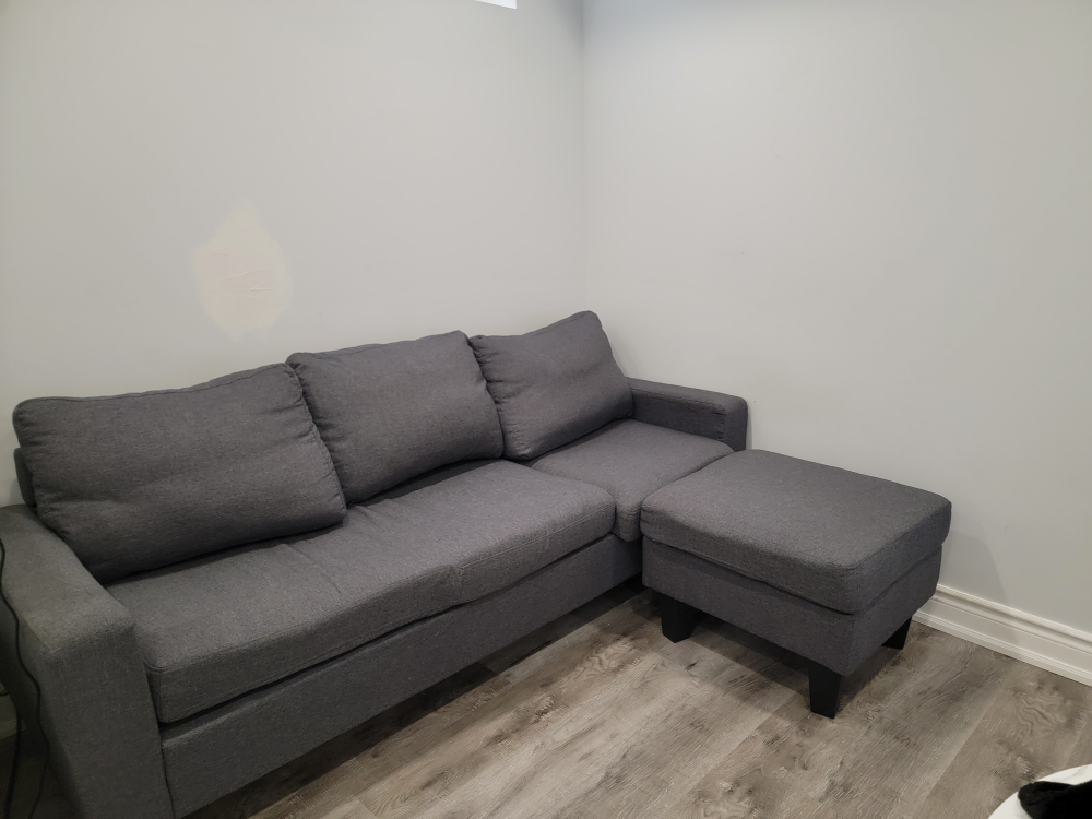Grey Sectional Sofa with Ottoman - Moving out sale - photo 2