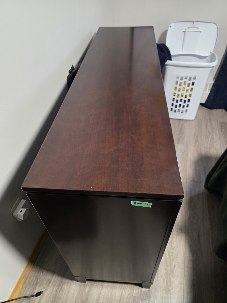 Dark Brown Wooden Dresser with Six Drawers - photo 5