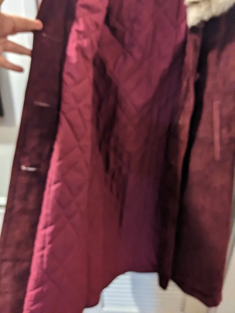 Vintage Leather Attic Suede Coat with Fox Fur Collar image indicator(4)