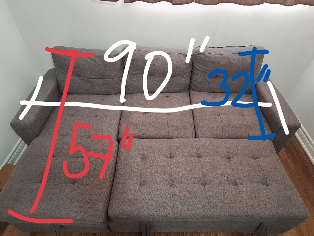 Grey Sectional Sofa with Storage Ottoman - photo 5