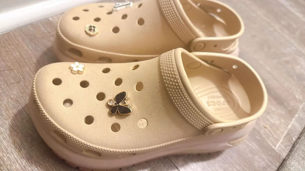 Crocs Classic Platform Clogs with Charms - Tan image indicator(2)