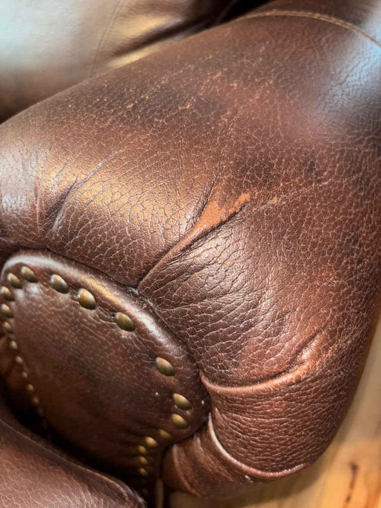 Brown Leather Sofa Set - photo 3