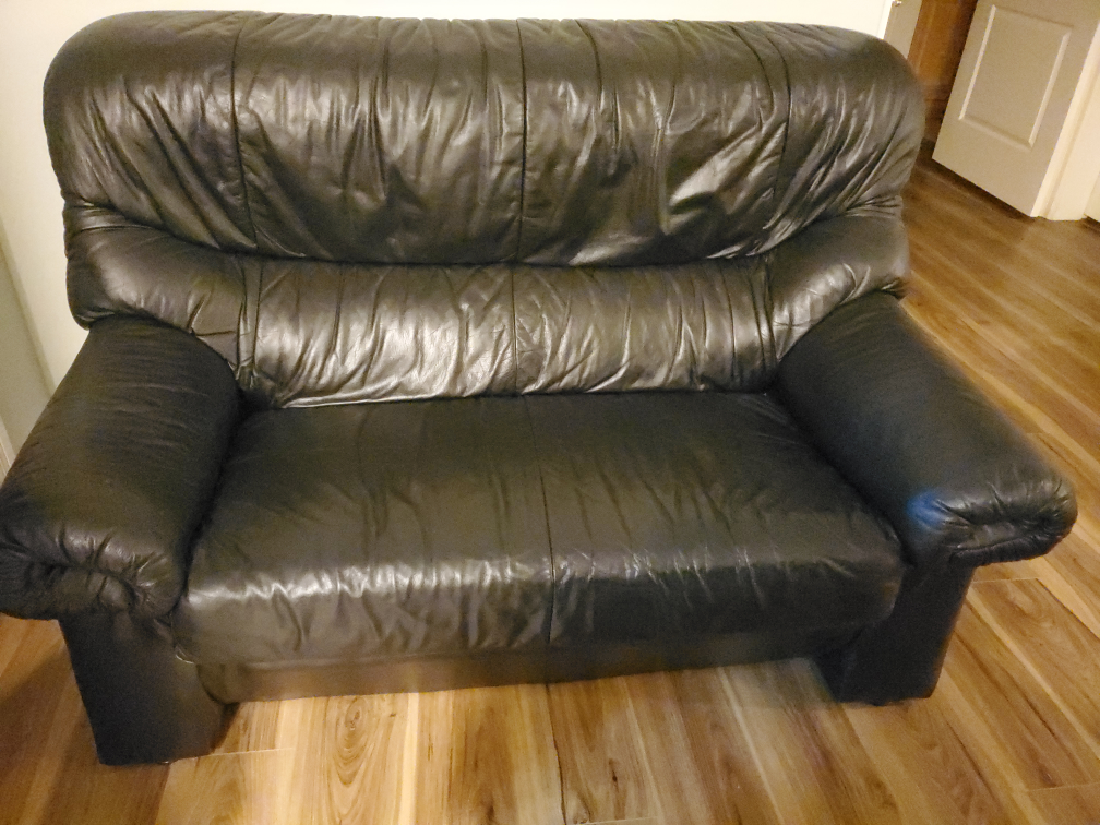 Black Leather Loveseat
