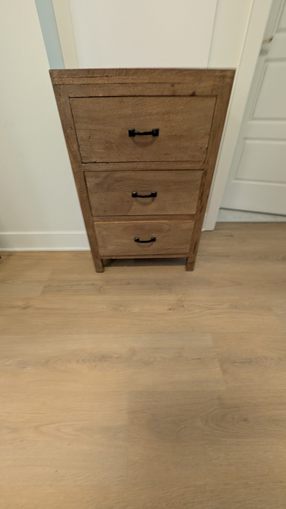 Wooden Three-Drawer Chest