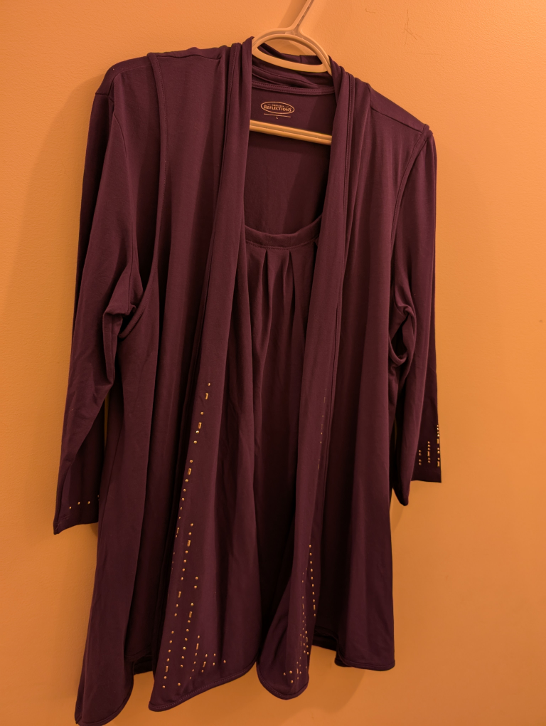Women's Purple Three-Piece Set with Gold Accents - photo 2