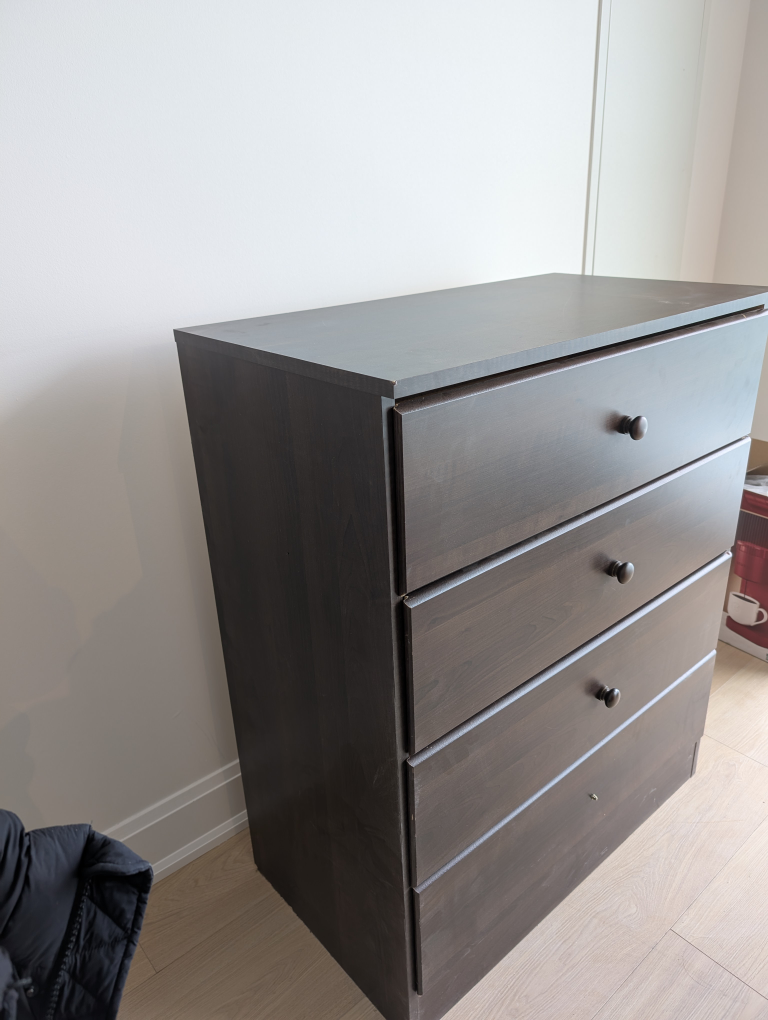 Dark Brown Wooden Chest of Drawers - photo 2