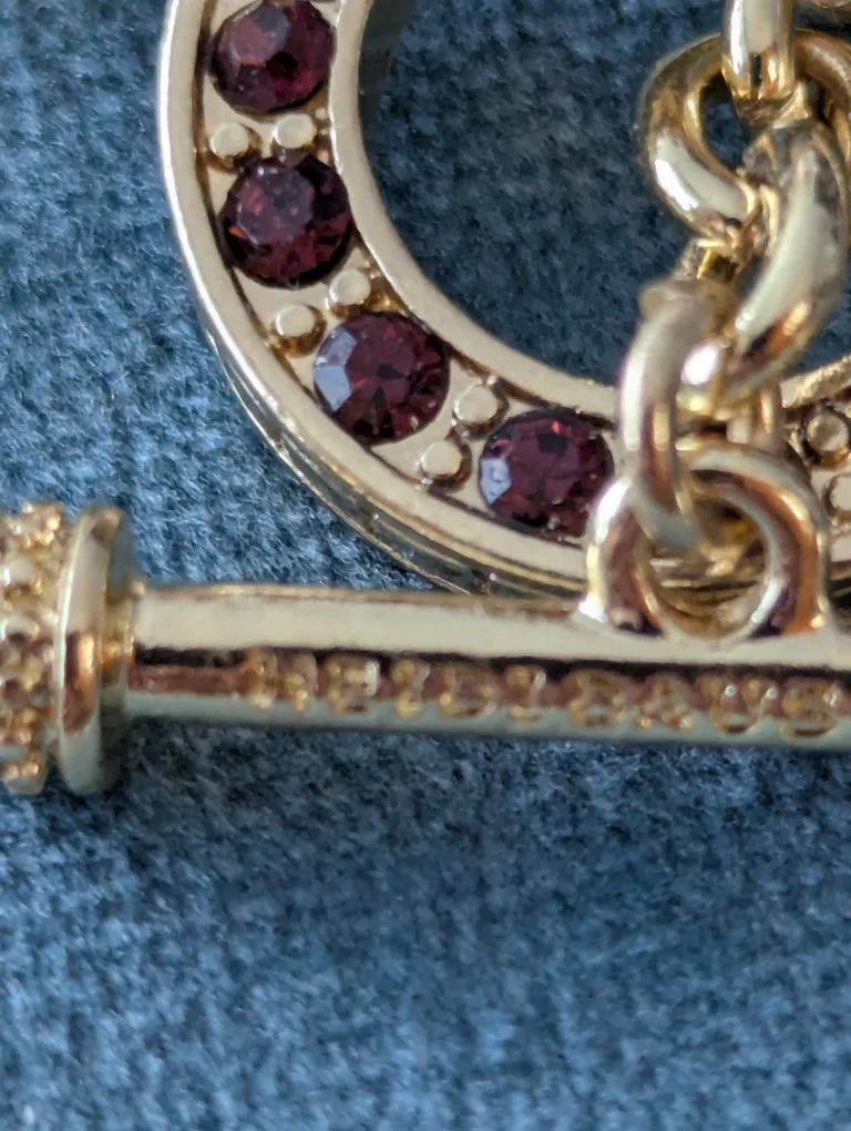 Heidi Daus Gold-Tone Statement Necklace with Cross Pendant image indicator(2)